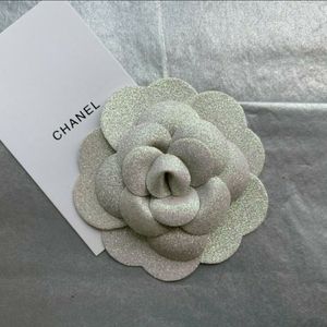 •𝗖𝗛𝗔𝗡𝗘𝗟• Camellia Flower - stickers  SILVER